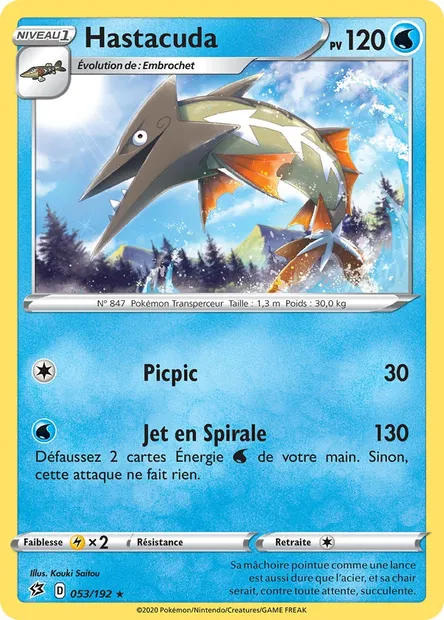 Hastacuda, carte Pokémon RCL 53 — extension Clash des Rebelles