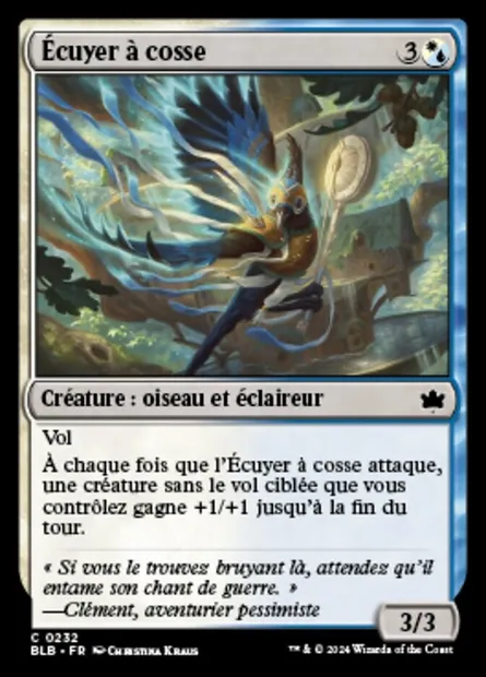 Écuyer à cosse, carte Magic BLB 232 — extension Bloomburrow