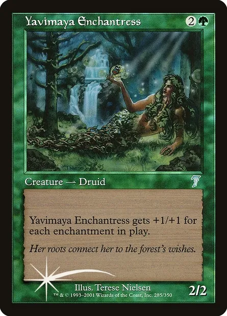 Yavimaya Enchantress, Magic card 7ED 285★ — Seventh Edition set