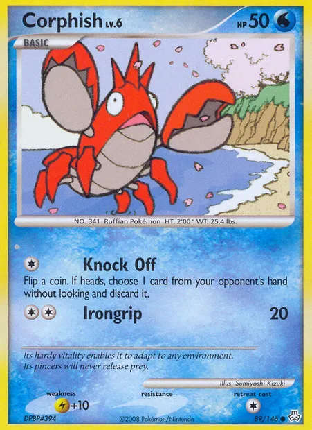 Corphish, Pokémon card LA 89 — Legends Awakened set