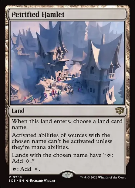 Petrified Hamlet, Magic card SOS 259 — Secrets of Strixhaven set