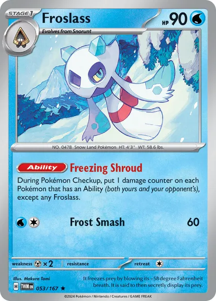 Froslass, Pokémon card TWM 053 — Twilight Masquerade set