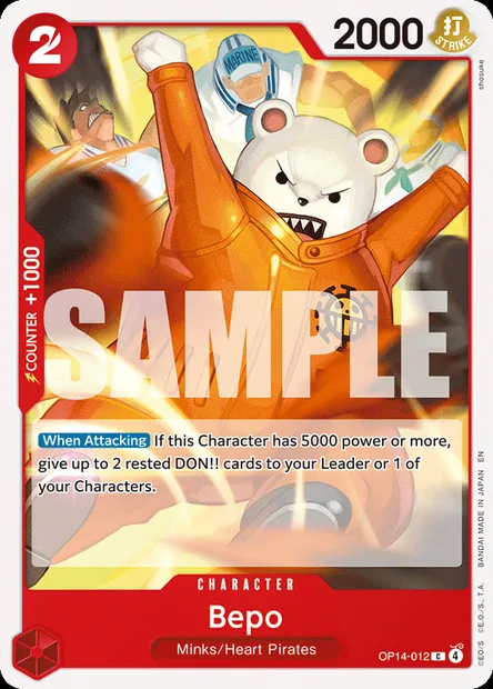 Bepo, One Piece card OP14-012 — THE AZURE SEA’S SEVEN set