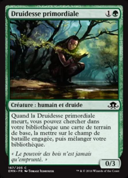 Druidesse primordiale, carte Magic EMN 167 — extension La lune hermétique