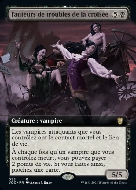 Fauteurs de troubles de la croisée, carte Magic VOC 55 — extension Crimson Vow Commander