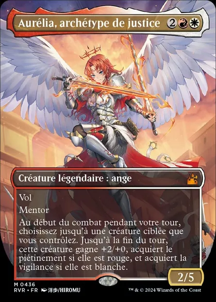 Aurélia, archétype de justice, carte Magic RVR 436 — extension Ravnica Remastered