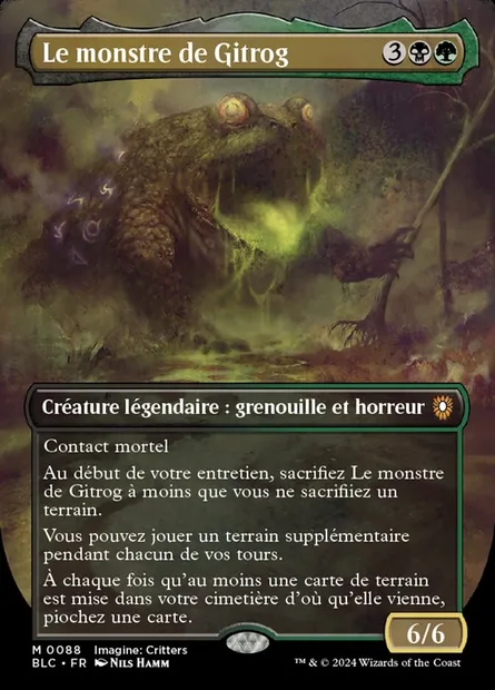 Le monstre de Gitrog, carte Magic BLC 88 — extension Bloomburrow Commander