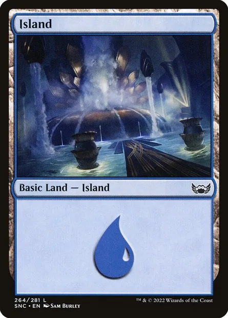 Island, Magic card SNC 264 — Streets of New Capenna set