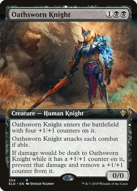 Chevalier assermenté, carte Magic ELD 354 — extension Throne of Eldraine
