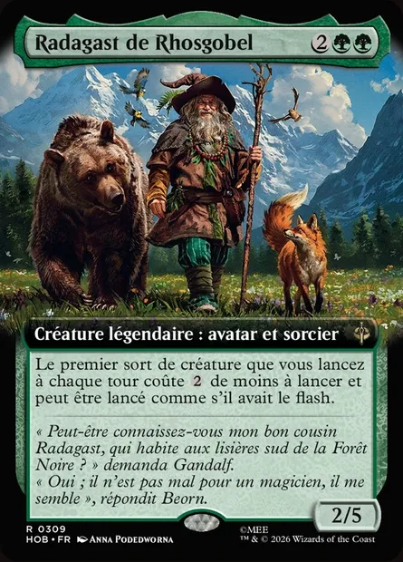 Radagast de Rhosgobel, carte Magic HOB 309 — extension The Hobbit