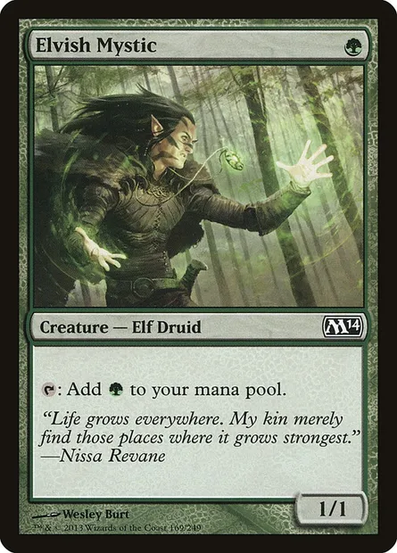 Elvish Mystic, Magic card M14 169 — Magic 2014 set
