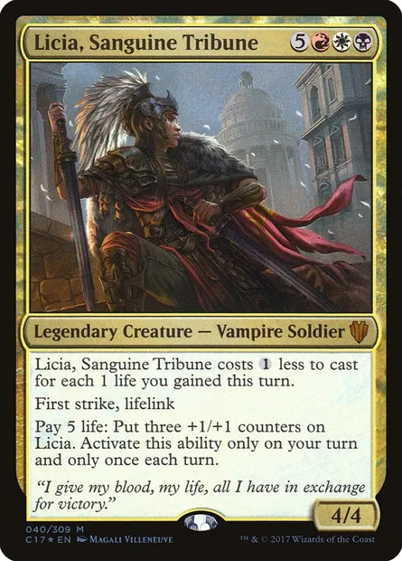 Licia, Sanguine Tribune, Magic card C17 40 — Commander 2017 set