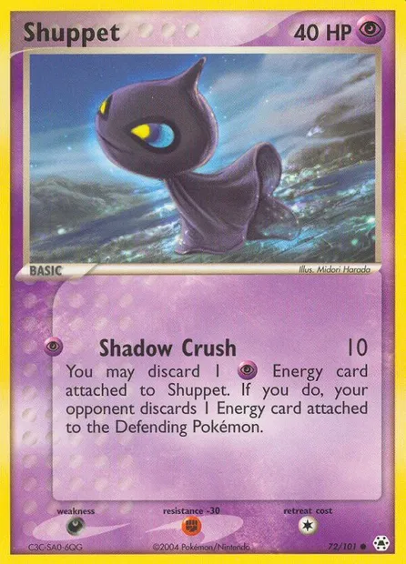 Shuppet, Pokémon card HL 72 — Hidden Legends set