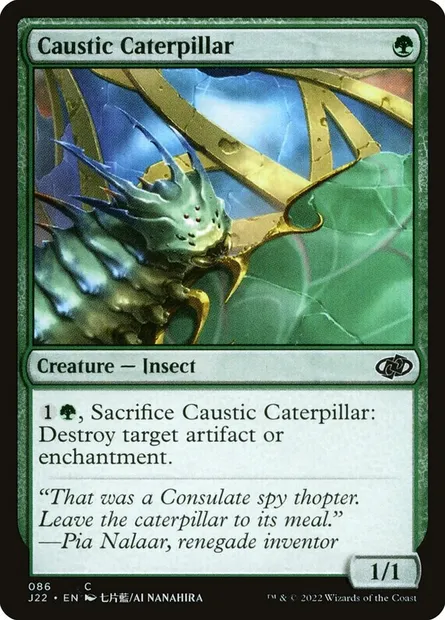 Caustic Caterpillar, Magic card J22 86 — Jumpstart 2022 set