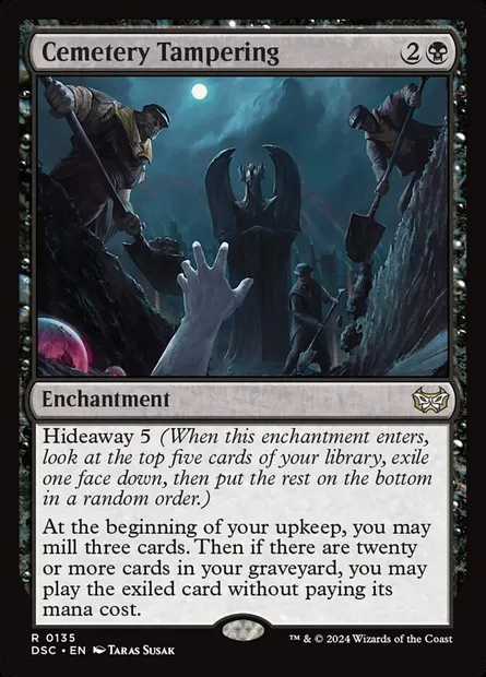 Cemetery Tampering, Magic card DSC 135 — Duskmourn: House of Horror Commander set