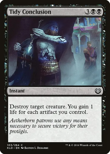 Tidy Conclusion, Magic card KLD 103 — Kaladesh set