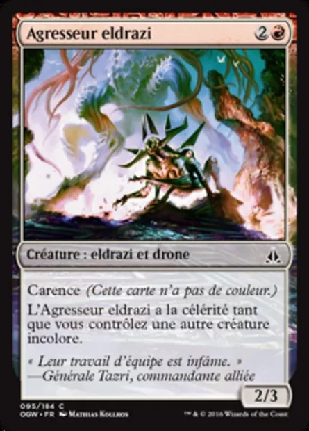 Agresseur eldrazi, carte Magic OGW 95 — extension Le serment des Sentinelles