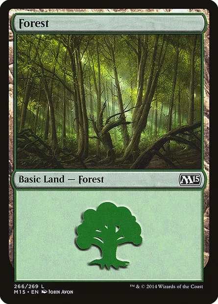 Forest, Magic card M15 266 — Magic 2015 set