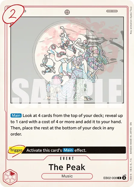 The Peak, One Piece card EB02-008 — Anime 25th Collection set