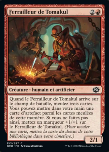 Ferrailleur de Tomakul, carte Magic BRO 153 — extension La Guerre Fratricide