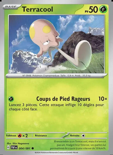 Terracool, carte Pokémon PAF 004 — extension Destinées de Paldea