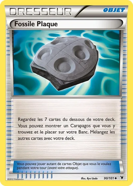 Fossile Plaque, carte Pokémon NVI 90 — extension Nobles Victoires
