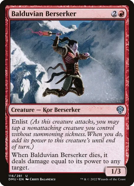 Balduvian Berserker, Magic card DMU 116 — Dominaria United set