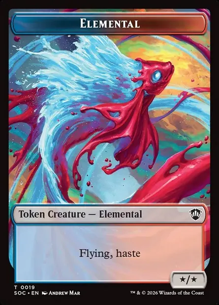 Elemental, carte Magic TSOC 19 — extension Secrets of Strixhaven Commander Tokens