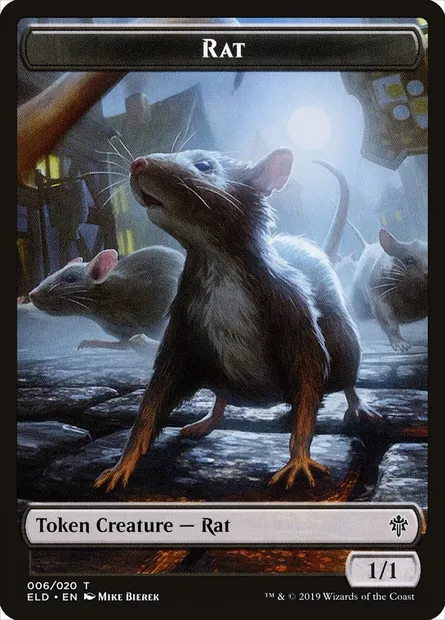Rat, Magic card TELD 6 — Throne of Eldraine Tokens set