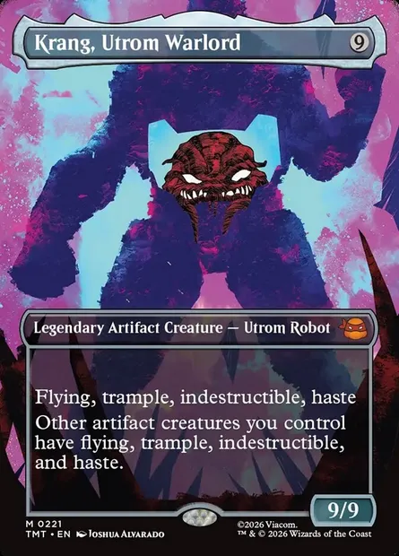 Krang, Utrom Warlord, Magic card TMT 221 — Teenage Mutant Ninja Turtles set