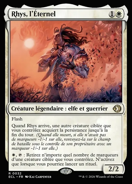 Rhys, l'Éternel, carte Magic ECL 32 — extension Lorwyn Eclipsed