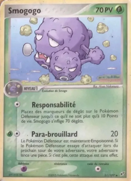 Smogogo, carte Pokémon DX 51 — extension EX Deoxys