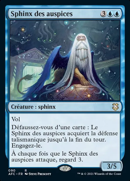 Sphinx des auspices, carte Magic AFC 90 — extension Forgotten Realms Commander