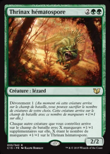 Thrinax hématospore, carte Magic C15 33 — extension Commander 2015