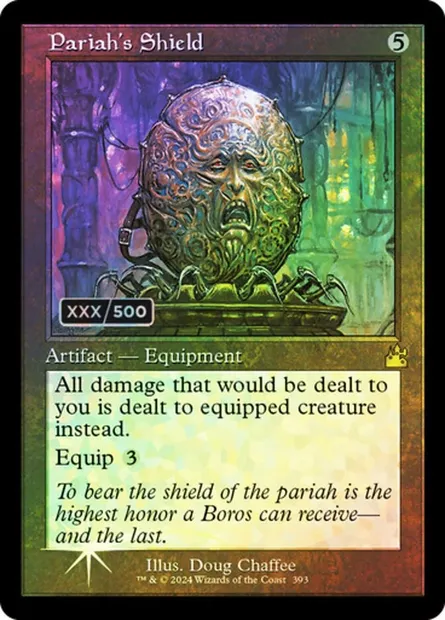 Pariah's Shield, Magic card RVR 393z — Ravnica Remastered set