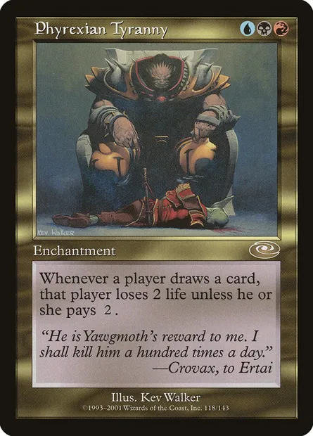 Phyrexian Tyranny, Magic card PLS 118 — Planeshift set