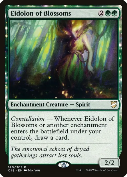 Eidolon of Blossoms, Magic card C18 140 — Commander 2018 set