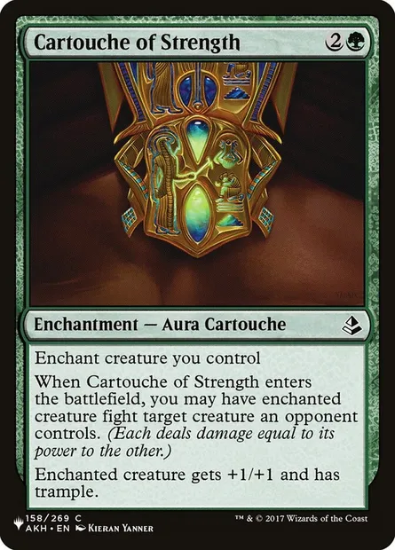 Cartouche of Strength, Magic card PLST AKH-158 — The List set