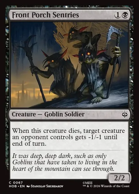 Front Porch Sentries, Magic card HOB 67 — The Hobbit set