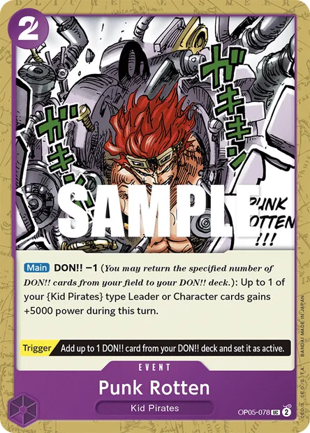 Punk Rotten, One Piece card OP05-078 — AWAKENING OF THE NEW ERA set