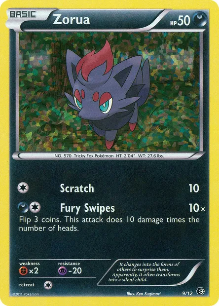 Zorua, carte Pokémon MCD11 9 — extension Collection McDonald's 2011
