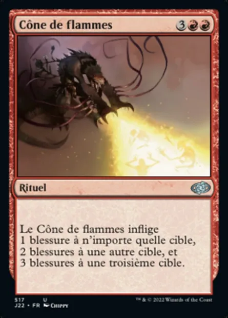Cône de flammes, carte Magic J22 517 — extension Jumpstart 2022