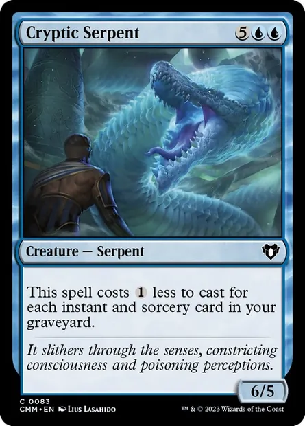Cryptic Serpent, Magic card CMM 83 — Commander Masters set