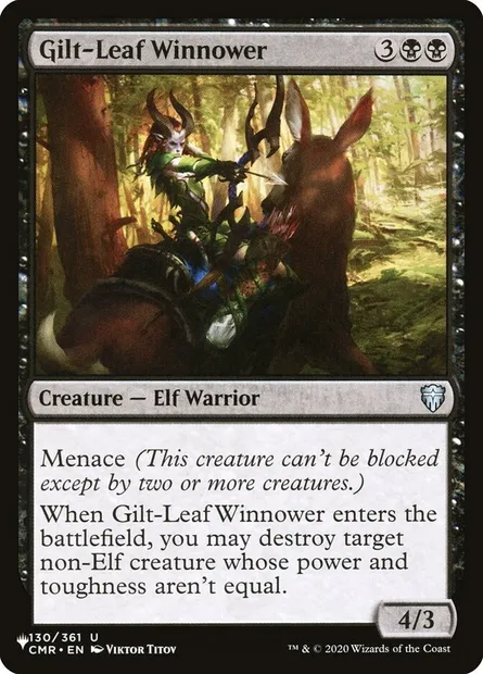 Gilt-Leaf Winnower, Magic card PLST CMR-130 — The List set