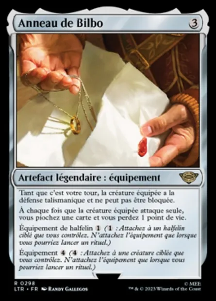 Anneau de Bilbo, carte Magic LTR 298 — extension Le Seigneur des Anneaux : chroniques de la Terre du Milieu