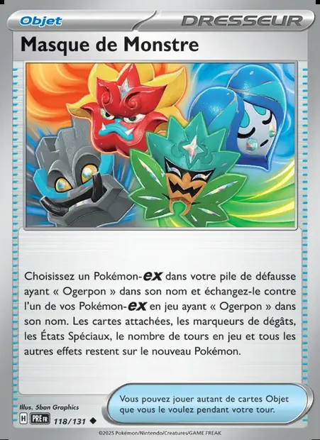 Masque de Monstre, carte Pokémon PRE 118 — extension Évolutions Prismatiques