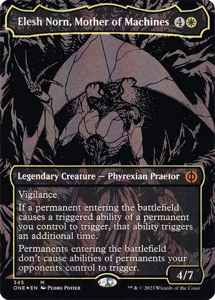Elesh Norn, Mère des machines, carte Magic ONE 345 — extension Tous Phyrexians
