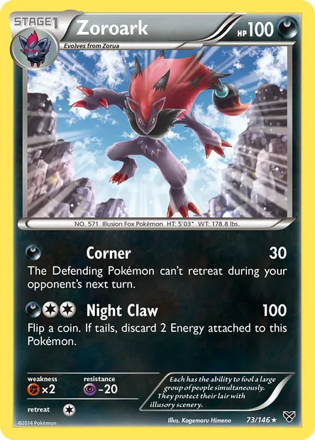 Zoroark, Pokémon card XY 73 — XY set