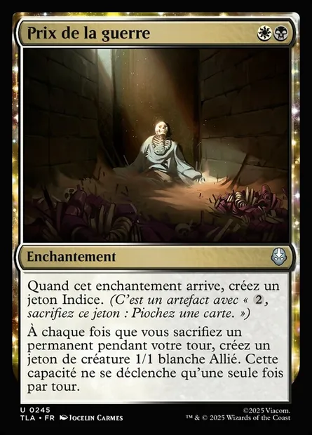 Prix de la guerre, carte Magic TLA 245 — extension Avatar: The Last Airbender