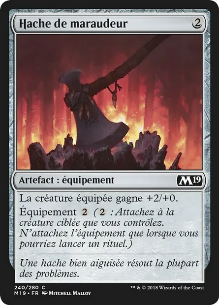 Hache de maraudeur, carte Magic M19 240 — extension Core Set 2019